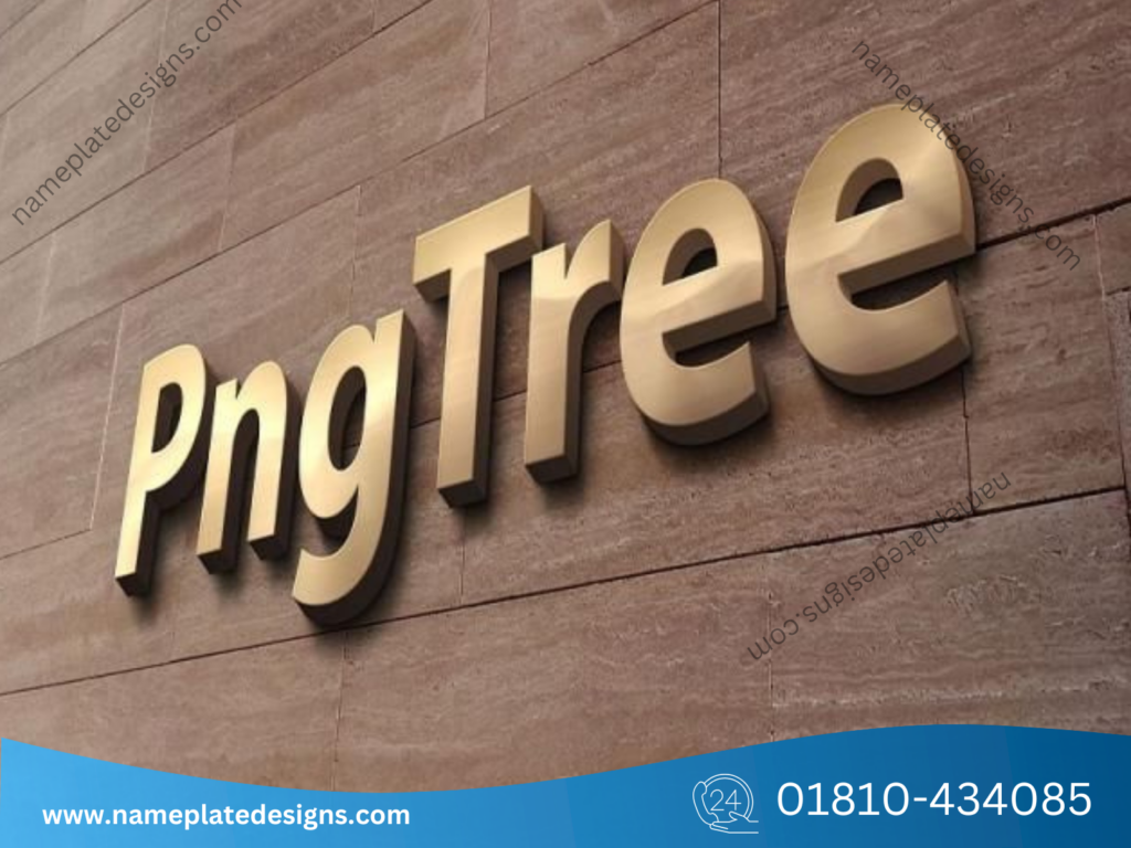 S Gold Letter Signboard combines classic gold finish with modern typography, offering durable signage that shines in any lighting and space.