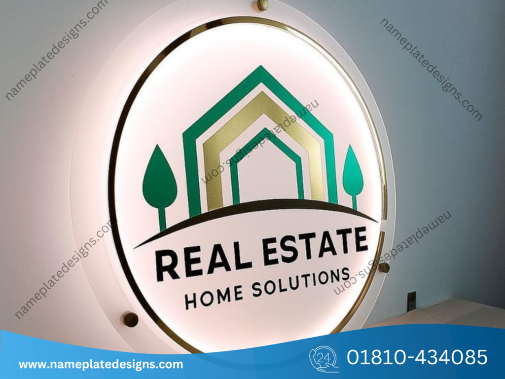 Round Shop Nameplate combines premium materials and precise engraving for a standout sign that communicates professionalism, trust, and value.