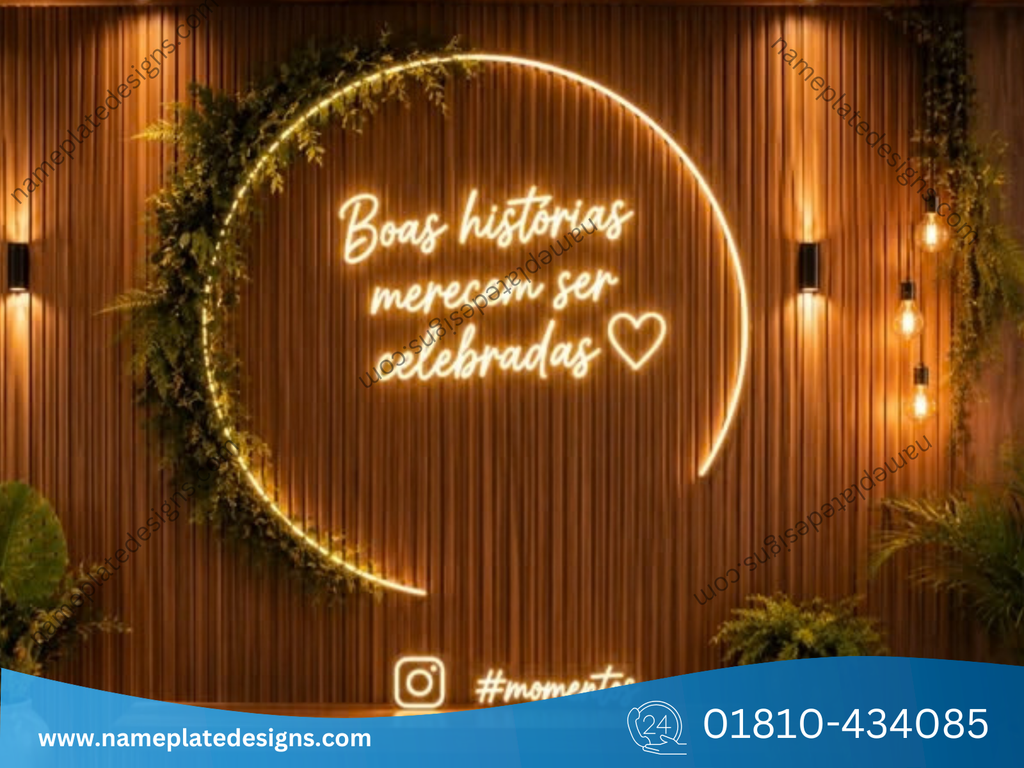 Need eye-catching signage? Our neon signs shine 24/7. Call +880 1810-434085 now and light up your business with vibrant, lasting style.